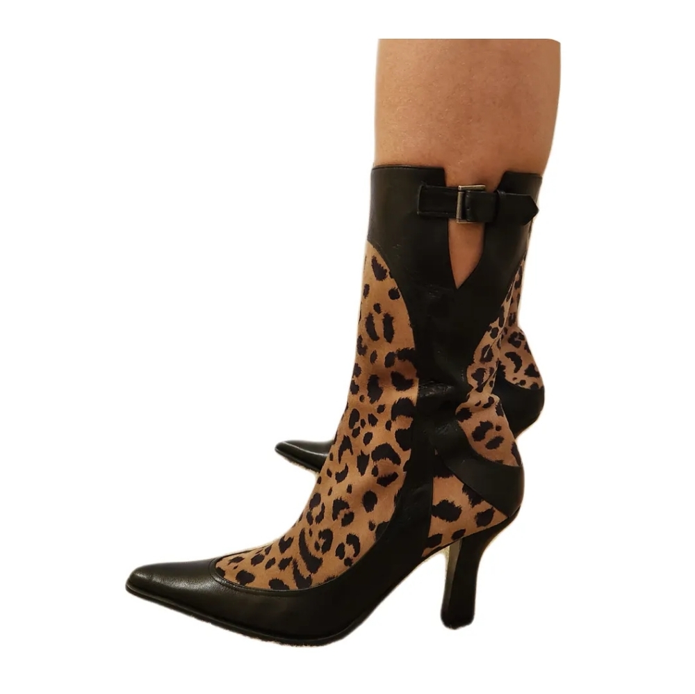 VERO CUOIO BALDININI Animal Print Heel Boots